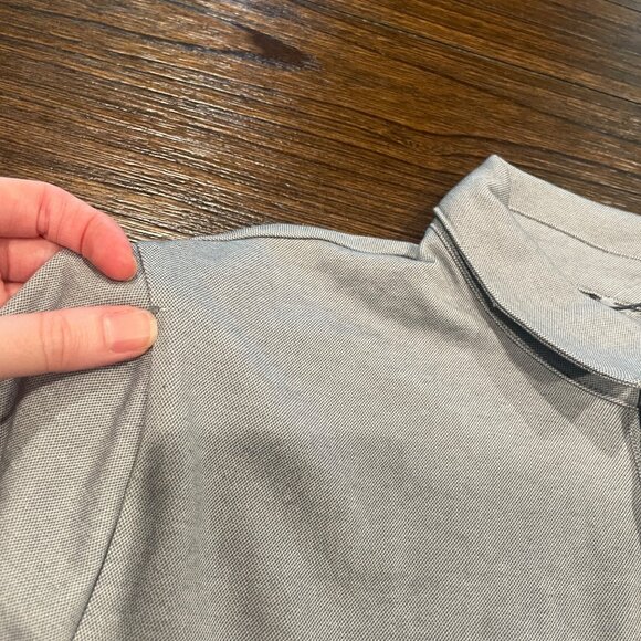 J.Crew Men's Sz M Performance Polo Shirt Heather Gray COOLMAX Stretch BN365 - Picture 4 of 10